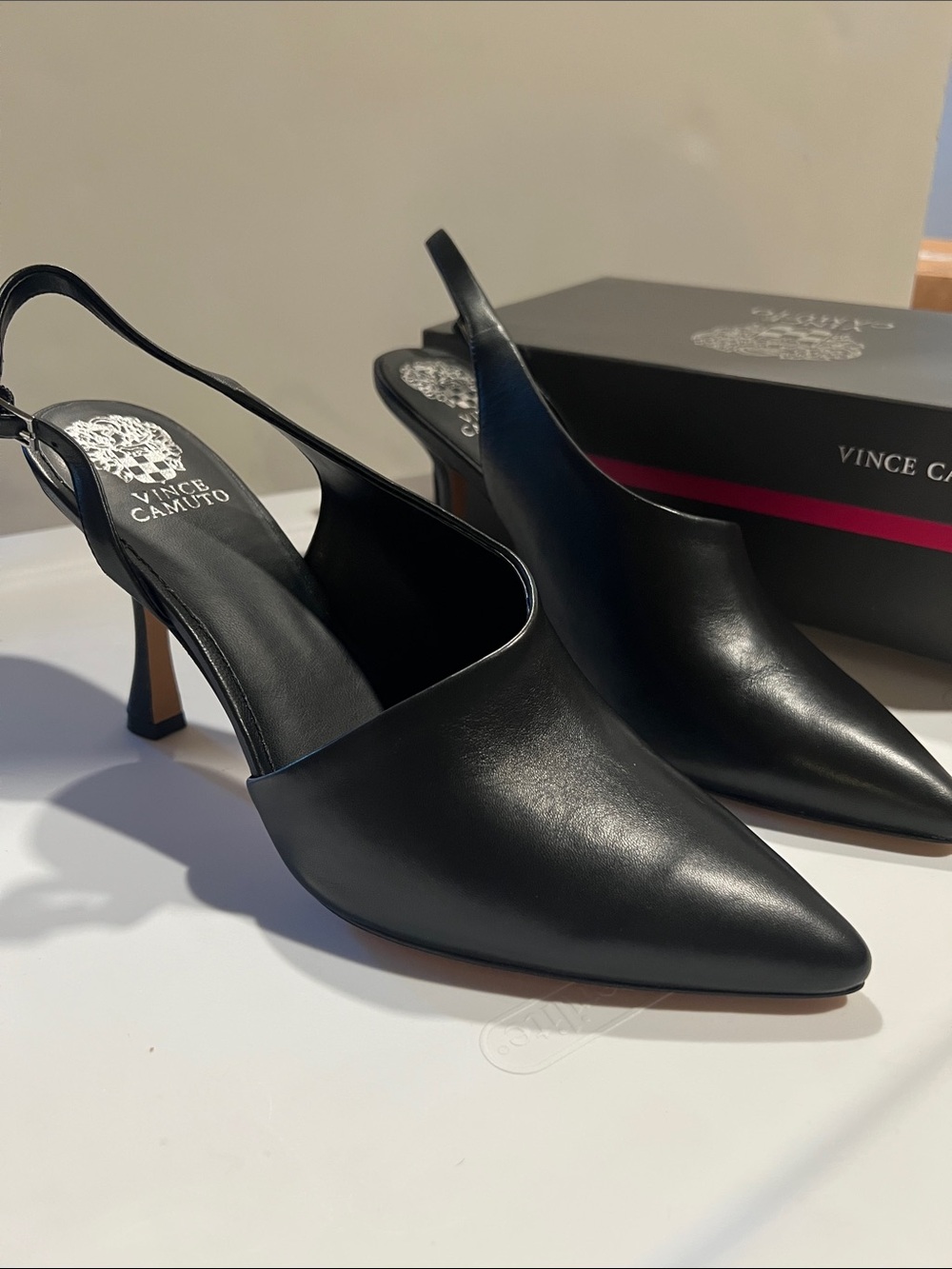 Vince camuto black sling back 10
